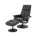 1 Poltrona Massagem Reclinavel Nebraska Rivatti PU Preto com Controle e Apoio para Pes